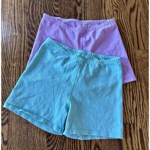 Primary Girls‎ Size 12 Under Shorts Set of 2 Light Blue Purple Cotton Cartwheel